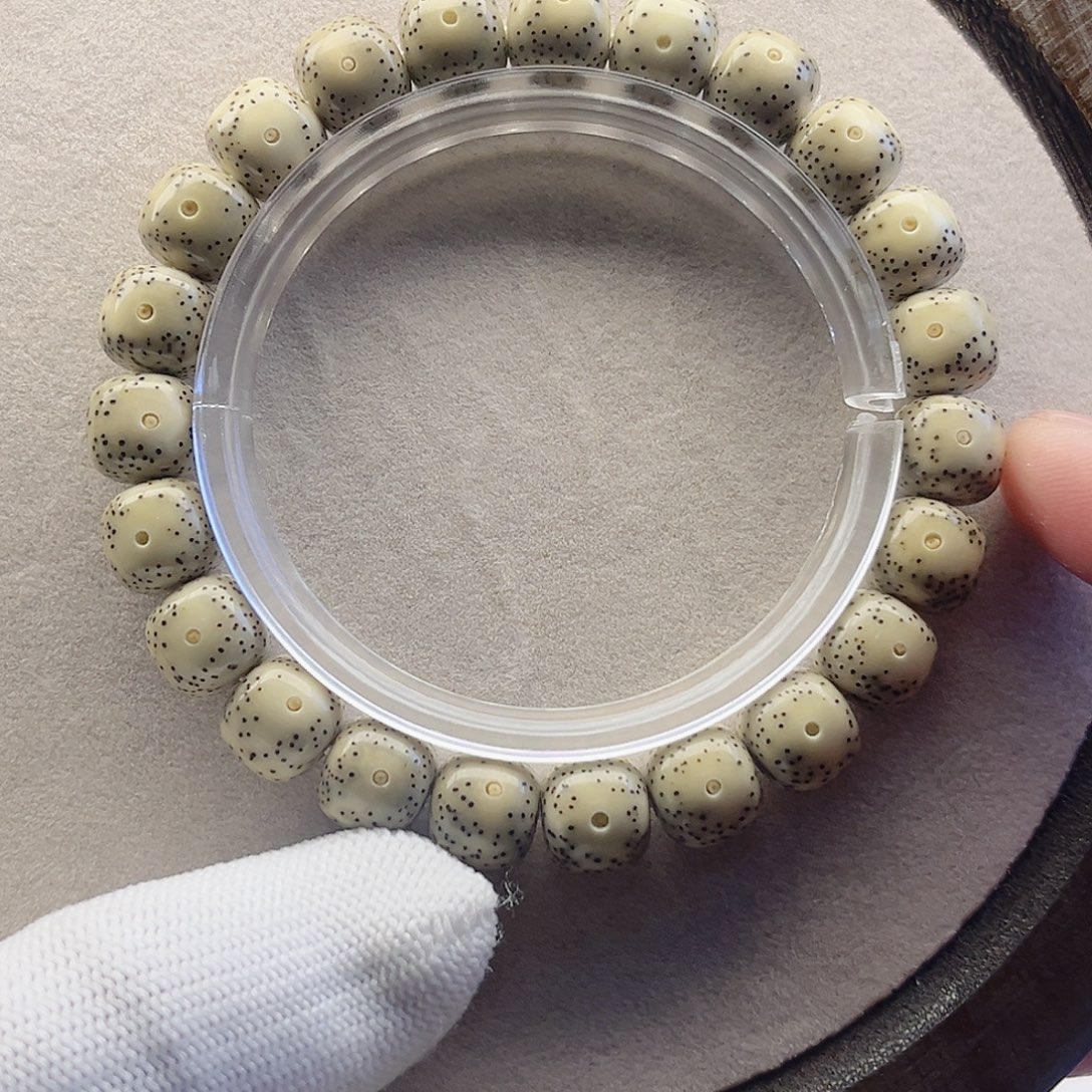 手串星月菩提石玉料冰墨绿卡10一物一图福利款