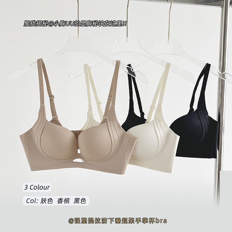 【2.0】强塑提拉小胸内衣女收副乳防下垂无痕隐形粉底液文胸罩