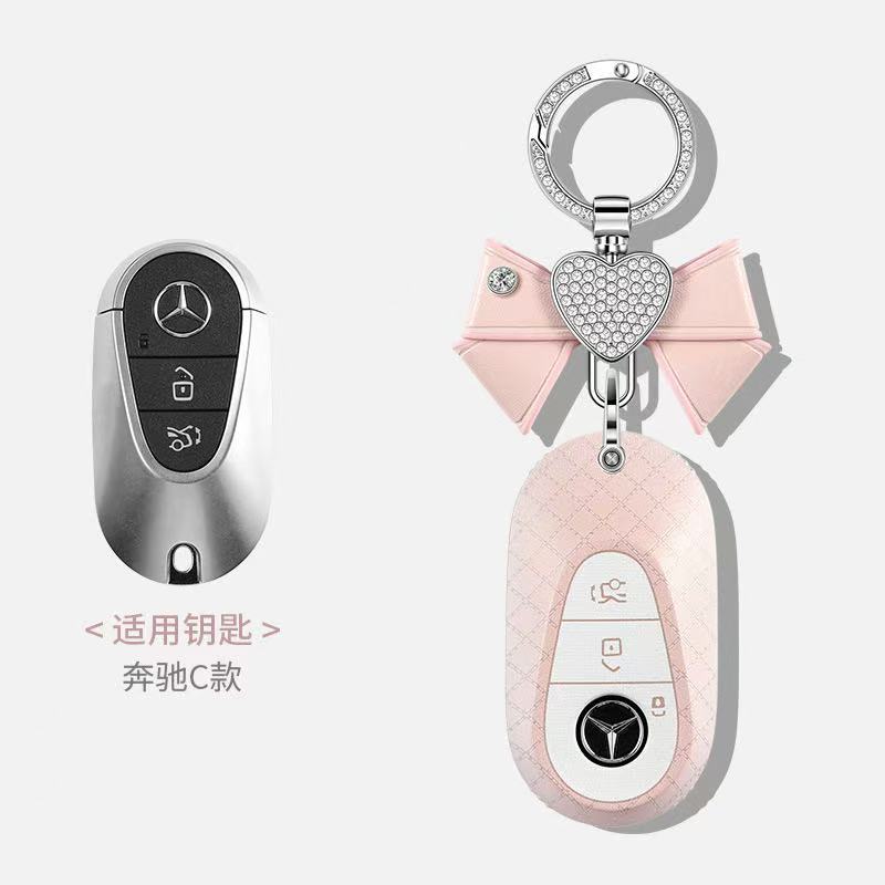 适用奔驰新C级钥匙套A级C级E级S级A200L包C260L扣E300L壳GLC300扣