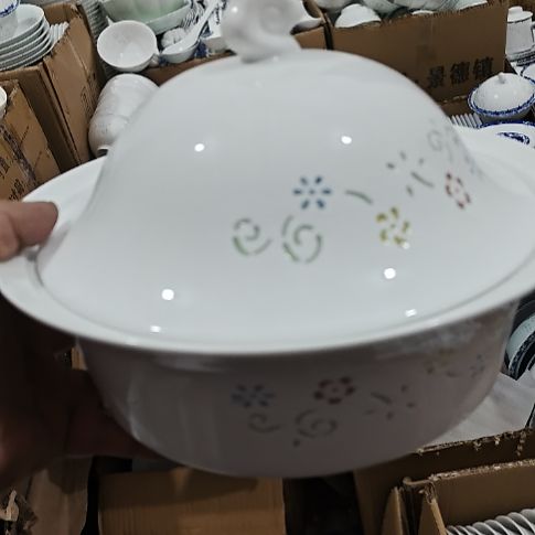 瓷玲珑七彩煲一个微瑕疵