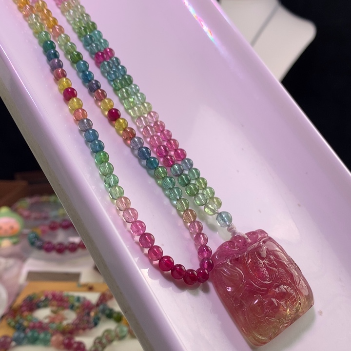 双色碧玺手链未镶嵌