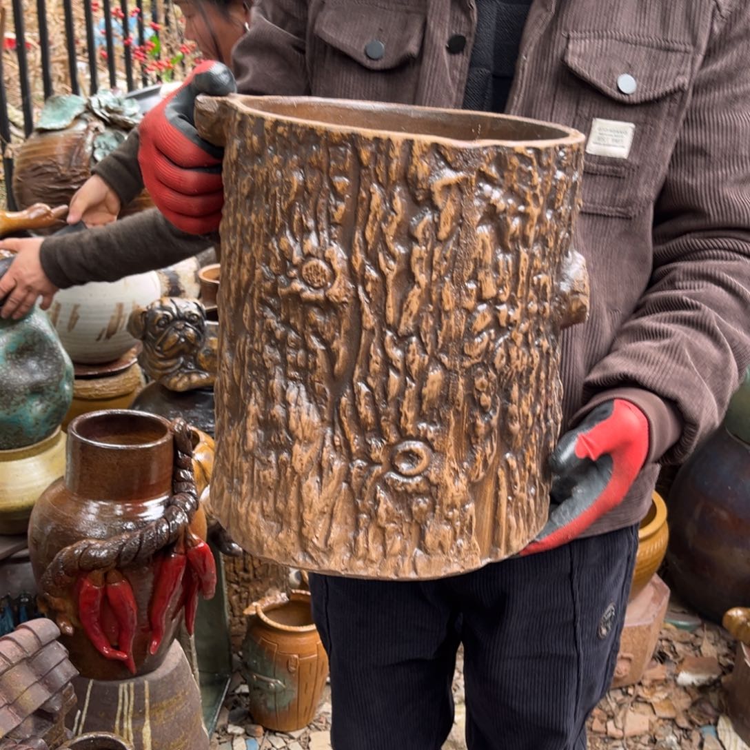 红陶高30口25有孔