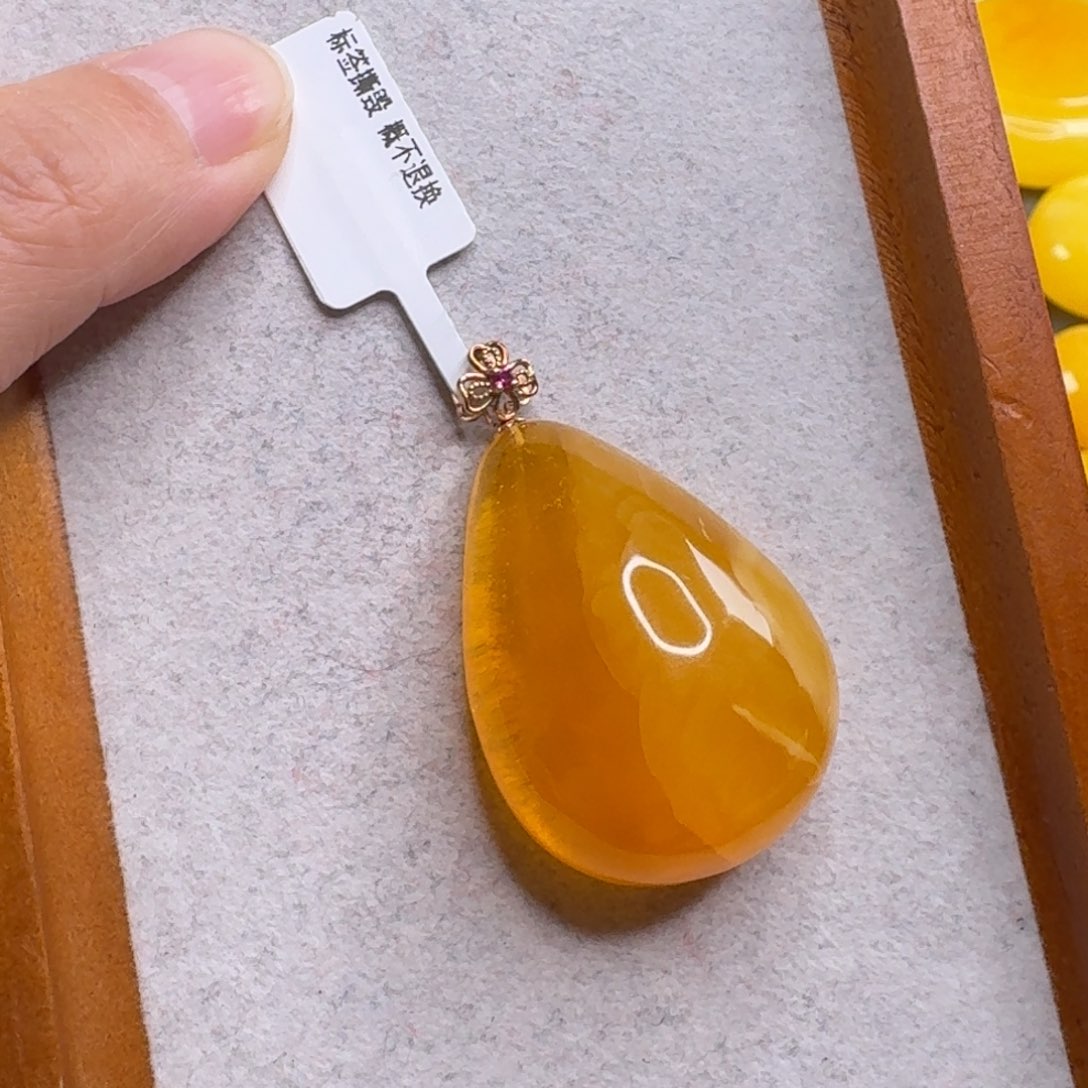 蜜蜡毛衣链未镶嵌