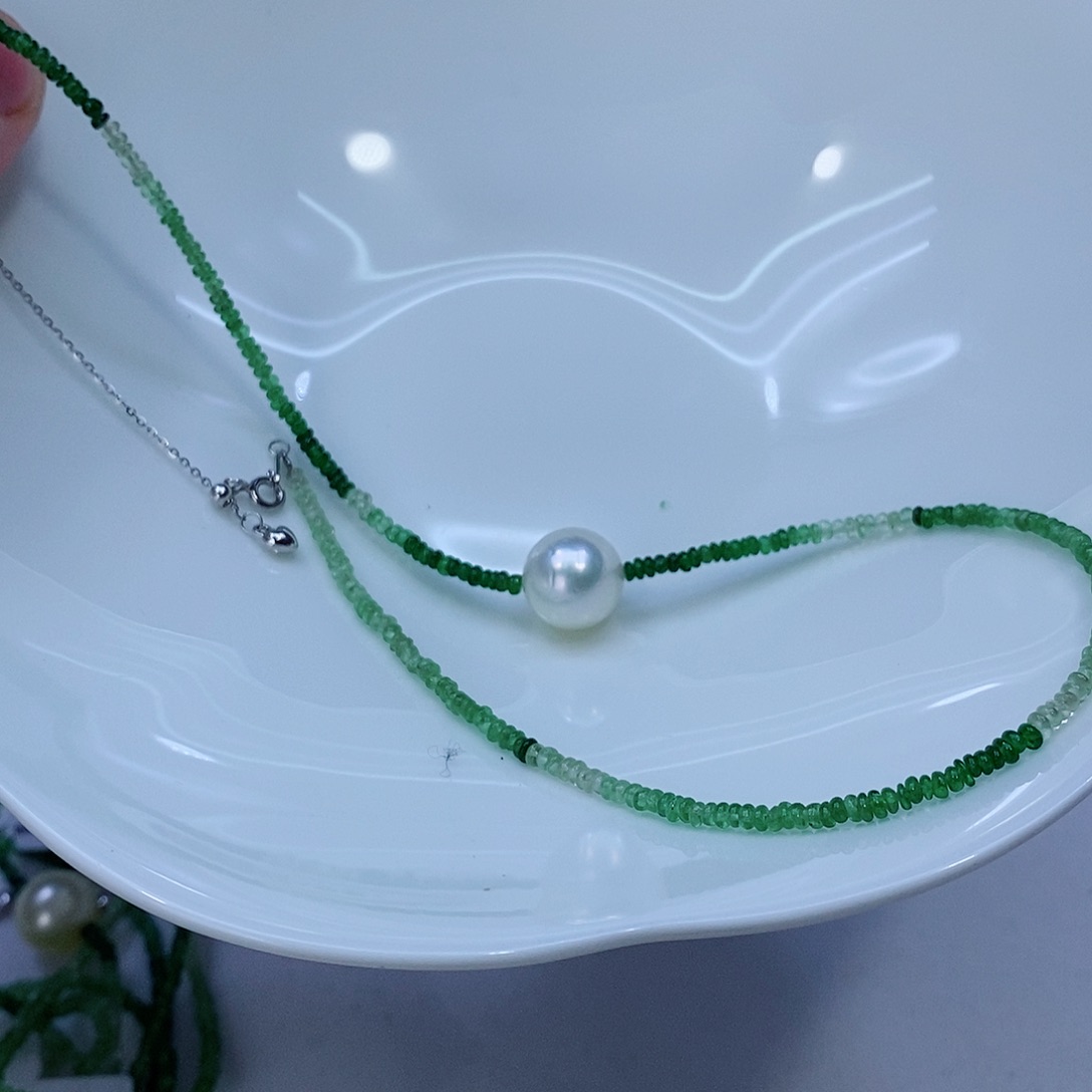 海水珍珠颈饰银S925镶嵌