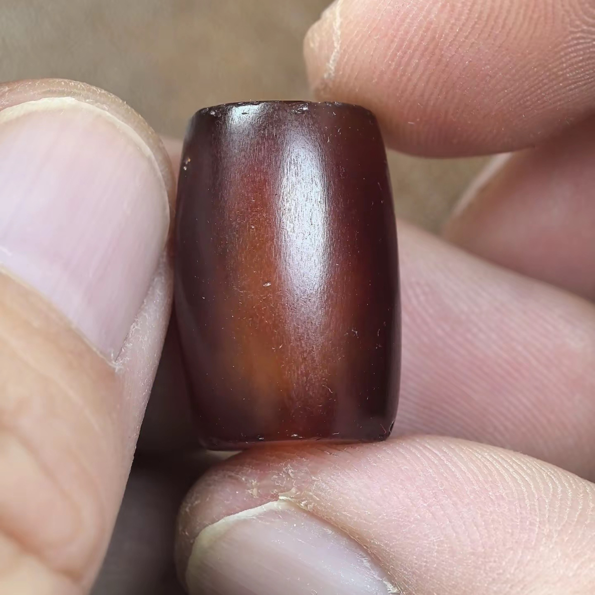 千年古珠 天然孔 玛瑙管