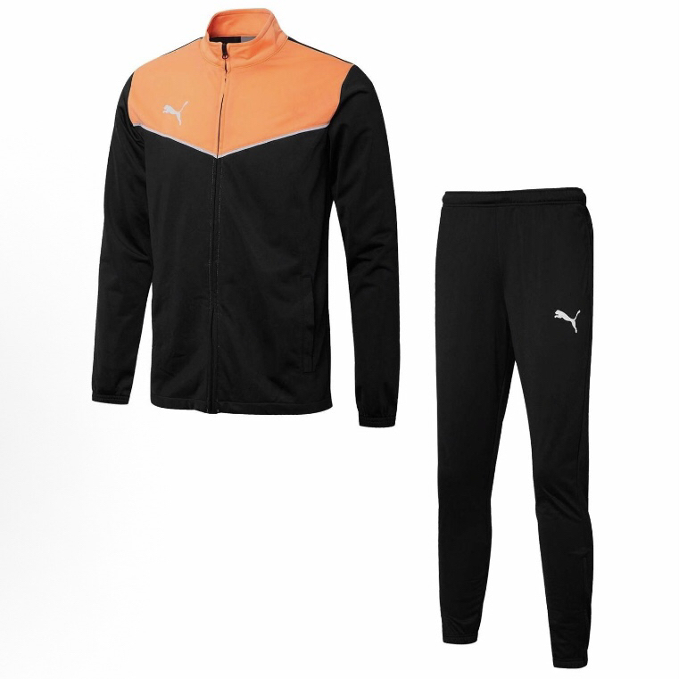 PUMA 运动拼接运动色块休闲套装梭织套装 男款 黑色657534-45