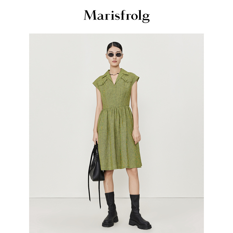 Marisfrog/玛丝菲尔夏季复古时尚连衣裙A1CX25466