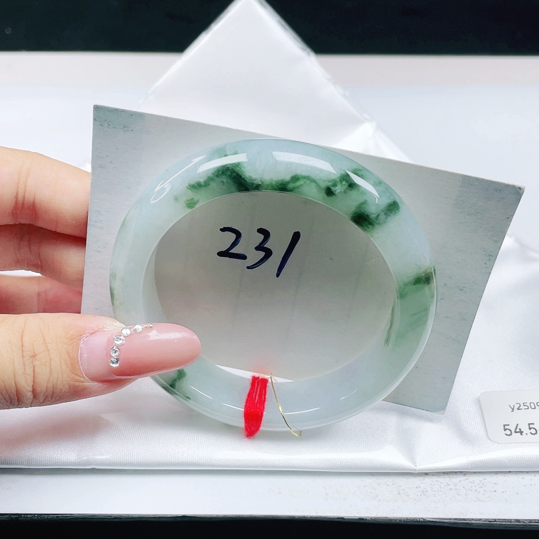 翡翠未镶嵌手镯 正圈54+