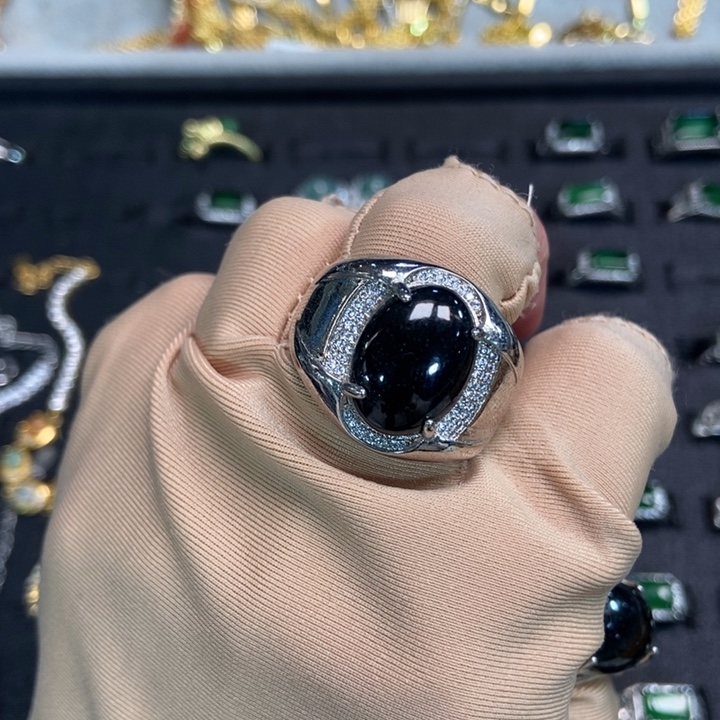 翡翠未镶嵌手链墨翠