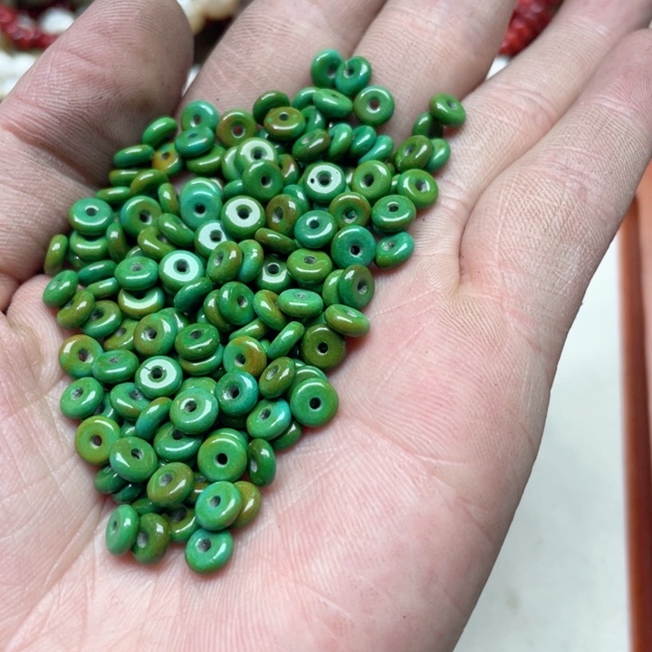 玛瑙/玉髓合金珠宝半成品100颗6mm隔片