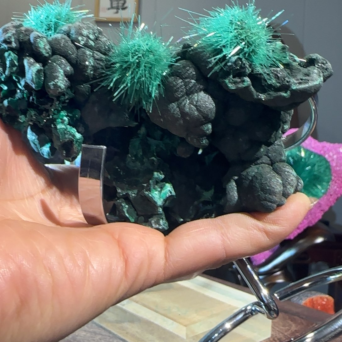 紫砂矿物晶体摆件紫**宝