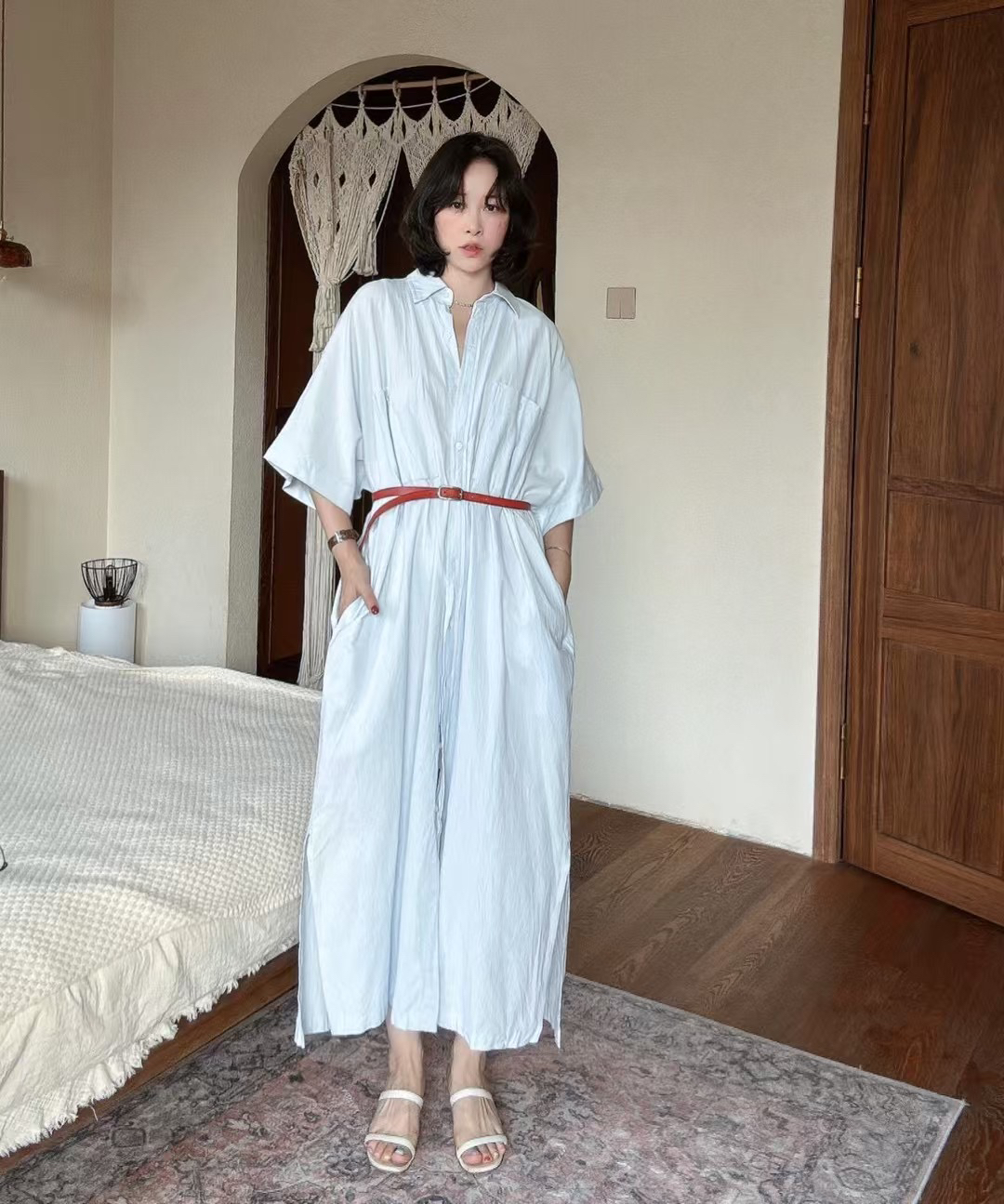 Renew/水蓝色大袍