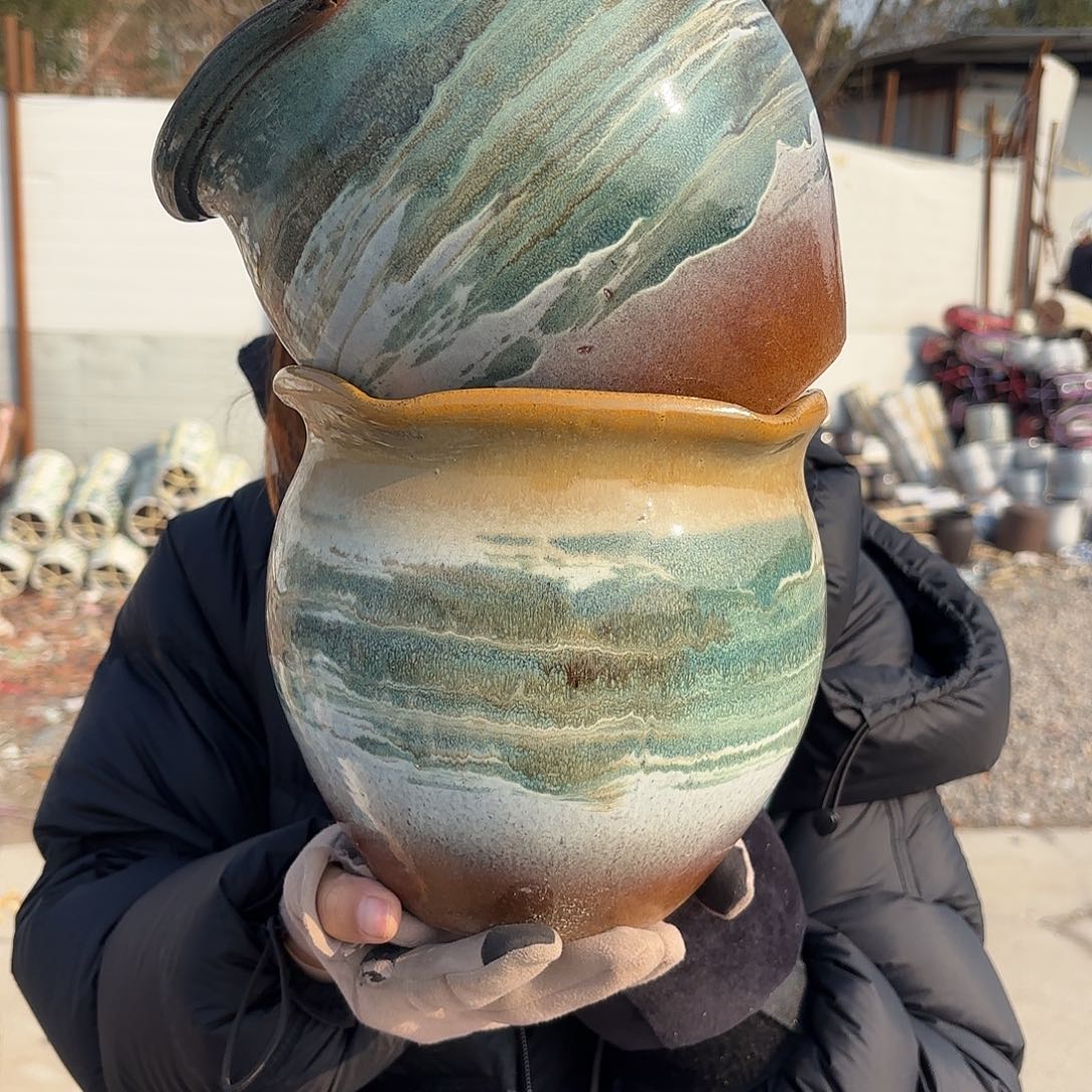 口径19高度19 两个色山水