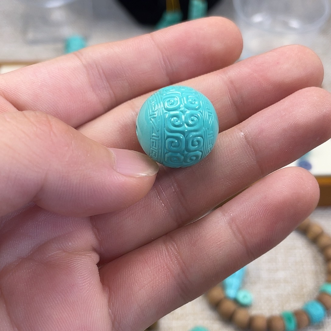 原生态湖北松配饰，直径18