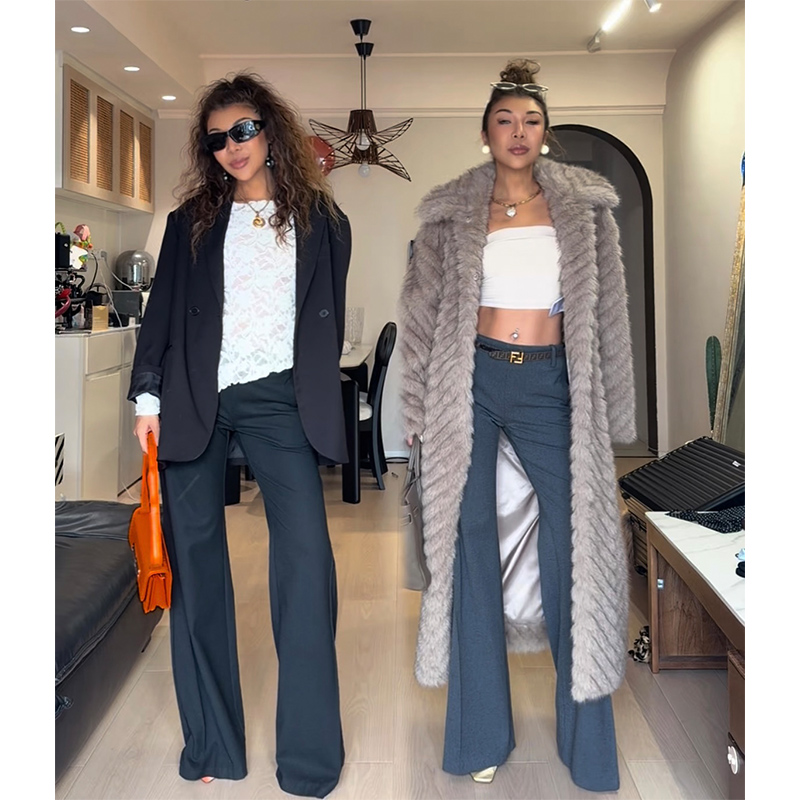 （小溪家）西装微喇裤中高腰显瘦宽松垂感通勤秋冬百搭休闲西裤