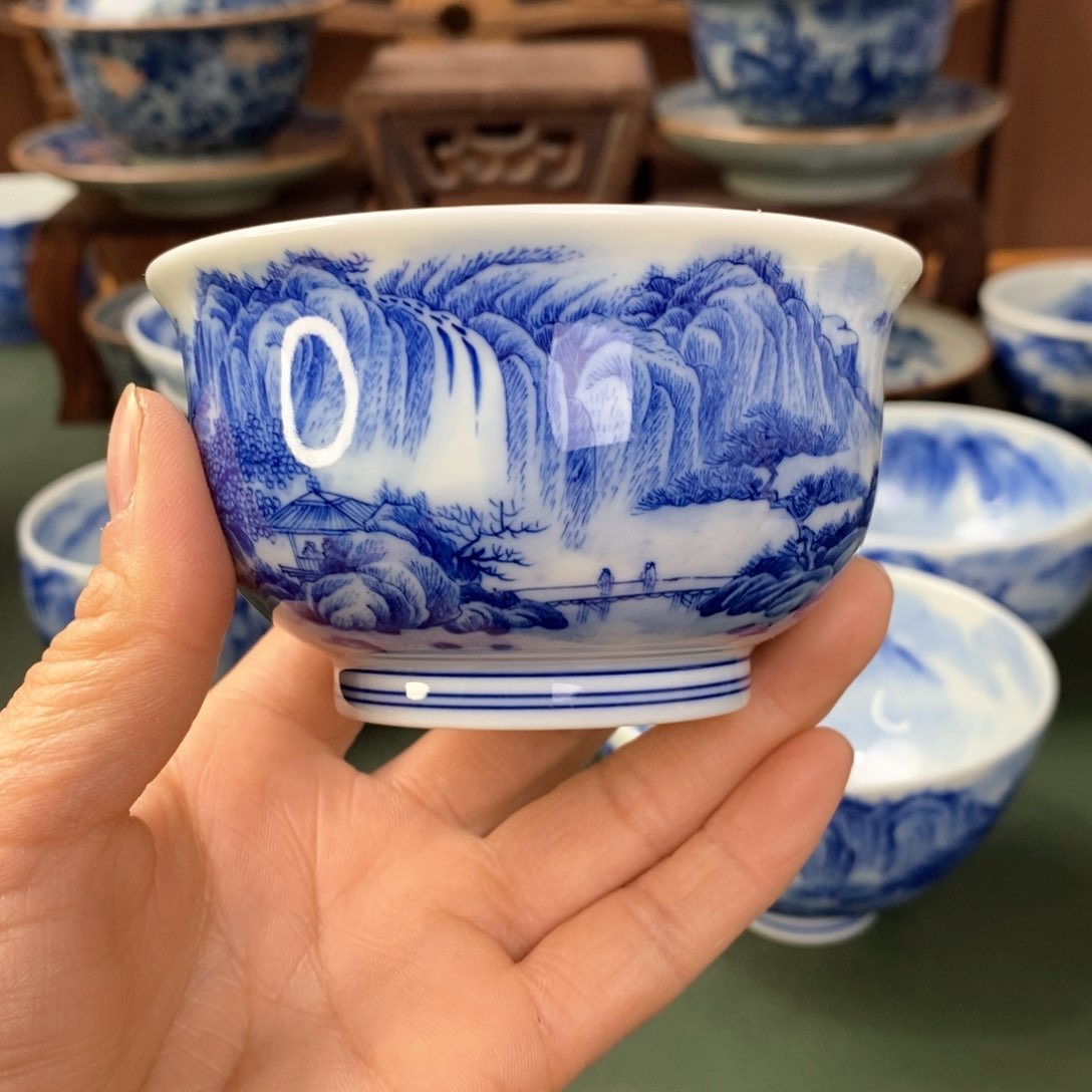 杯金****袋景德镇陶瓷手工手绘