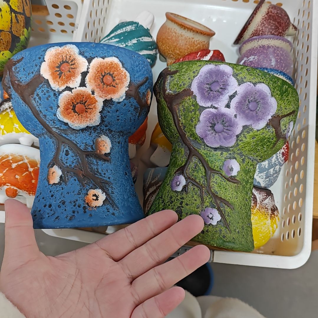 红陶吸水透气的白陶花盆凑满12发货