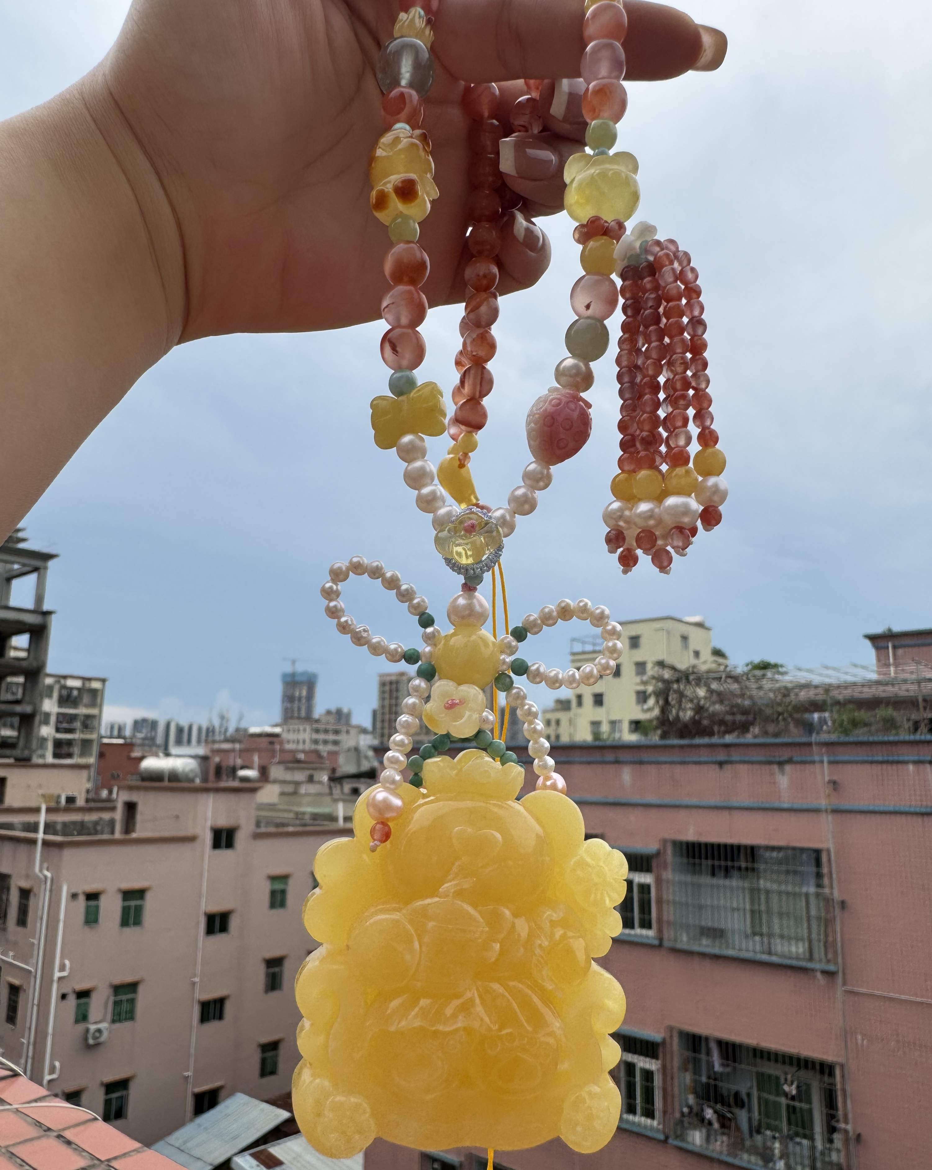 天然蜜蜡可爱公主小熊沙发款