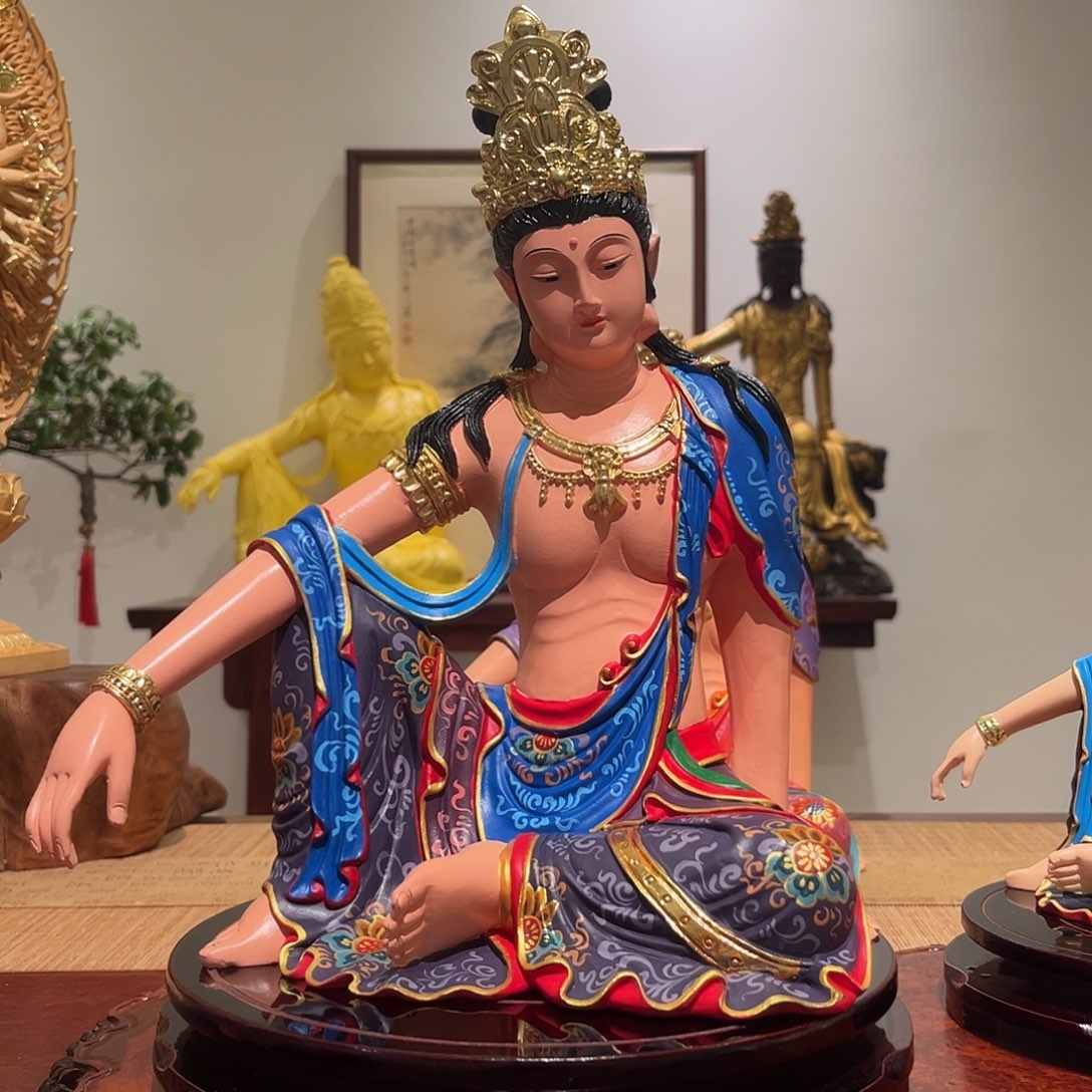 舒***哥木象牙果蓝大彩自在观音30