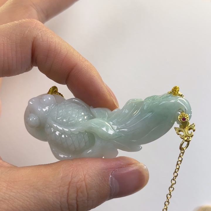 翡翠吊坠(赠链)未镶嵌代编织