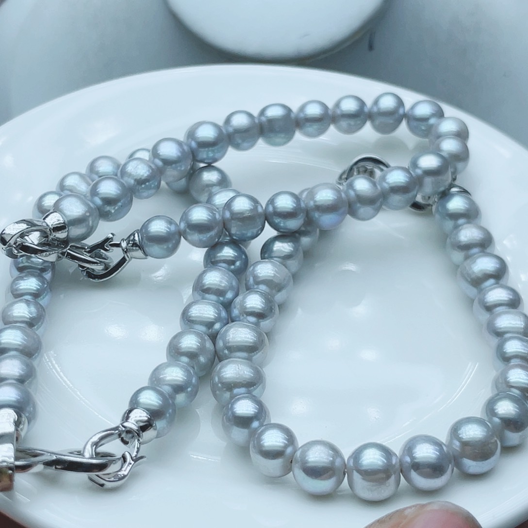 淡水珍珠颈饰钛钢