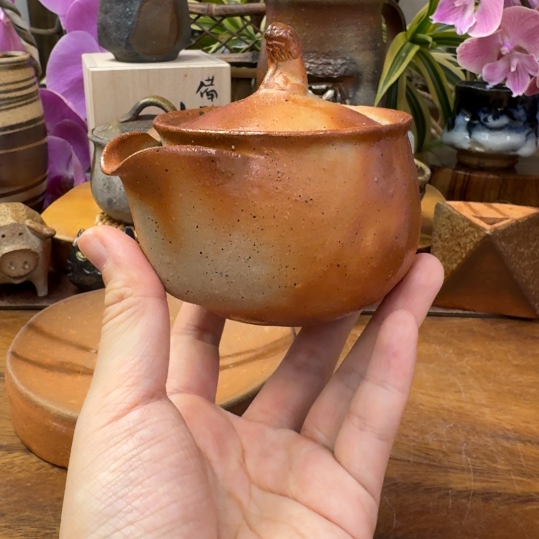 小山真吾备前烧手捻精工宝瓶福利一口价