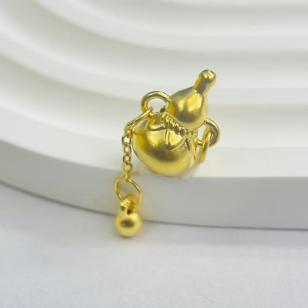 黄金足金999福字葫芦提溜首饰配件DP1346-0670