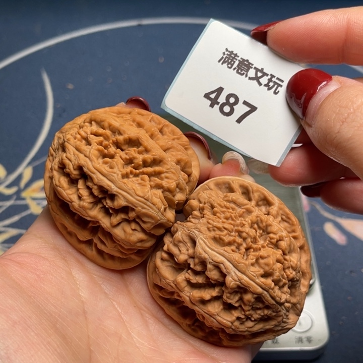 文玩核桃把件粗筋46.487