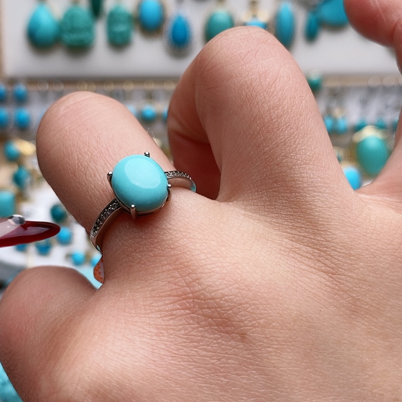 【闪购商品】绿松石配饰银S925镶嵌王**?