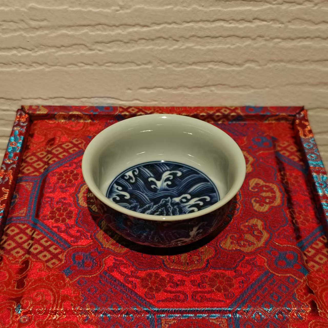 古古景德镇瓷器溯源行占春生窑江崖海水杯—zcsy826