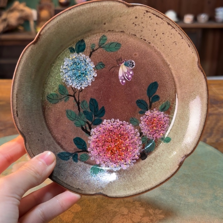 柴烧纯手工手绘陶瓷