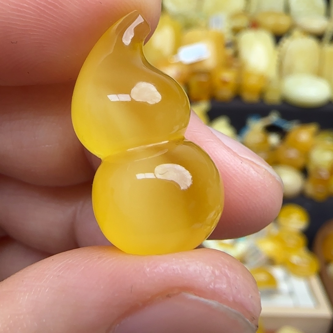 蜜蜡吊坠(不含链)未镶嵌天然蜜蜡葫芦提溜