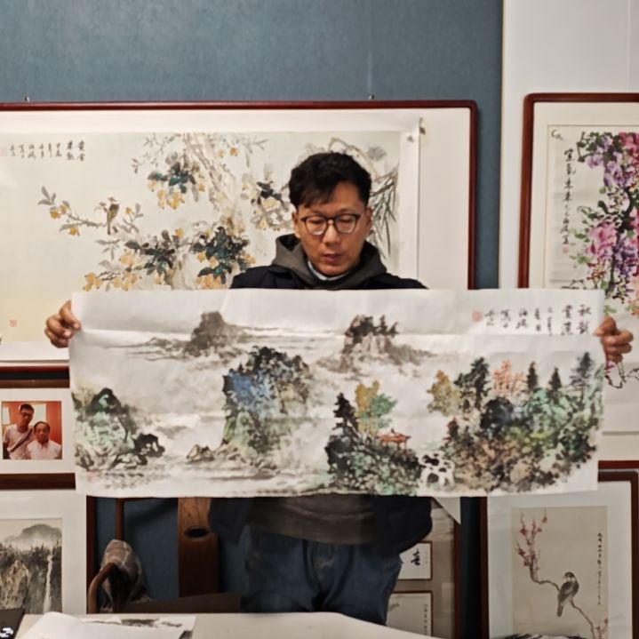 国画贾海瑞老师现场定制