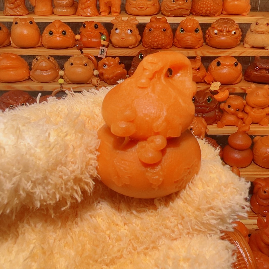 竹赱*实心竹手把件雕刻