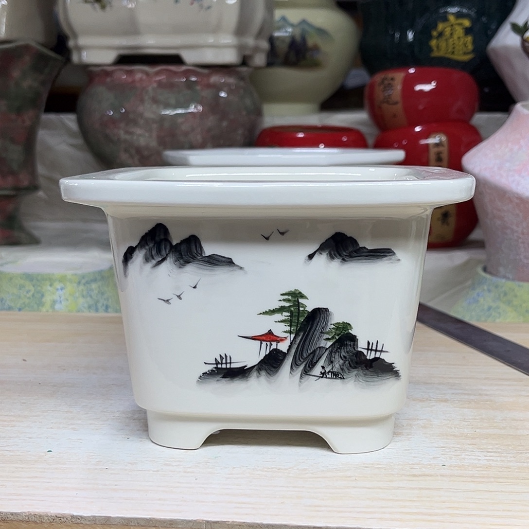 陶瓷绿植多肉微瑕花盆外口径：12*10