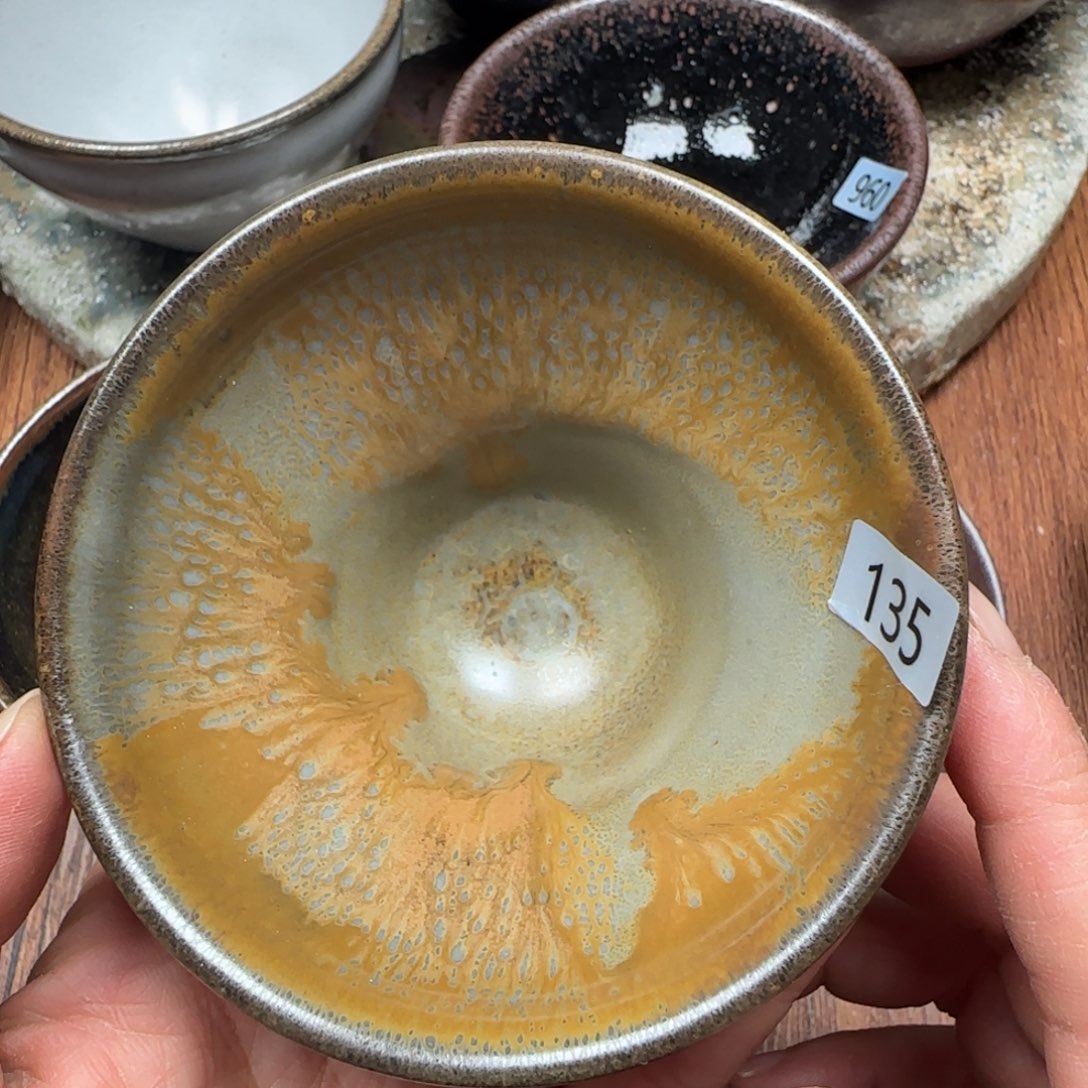 柴烧建盏茶盏杯茶杯135