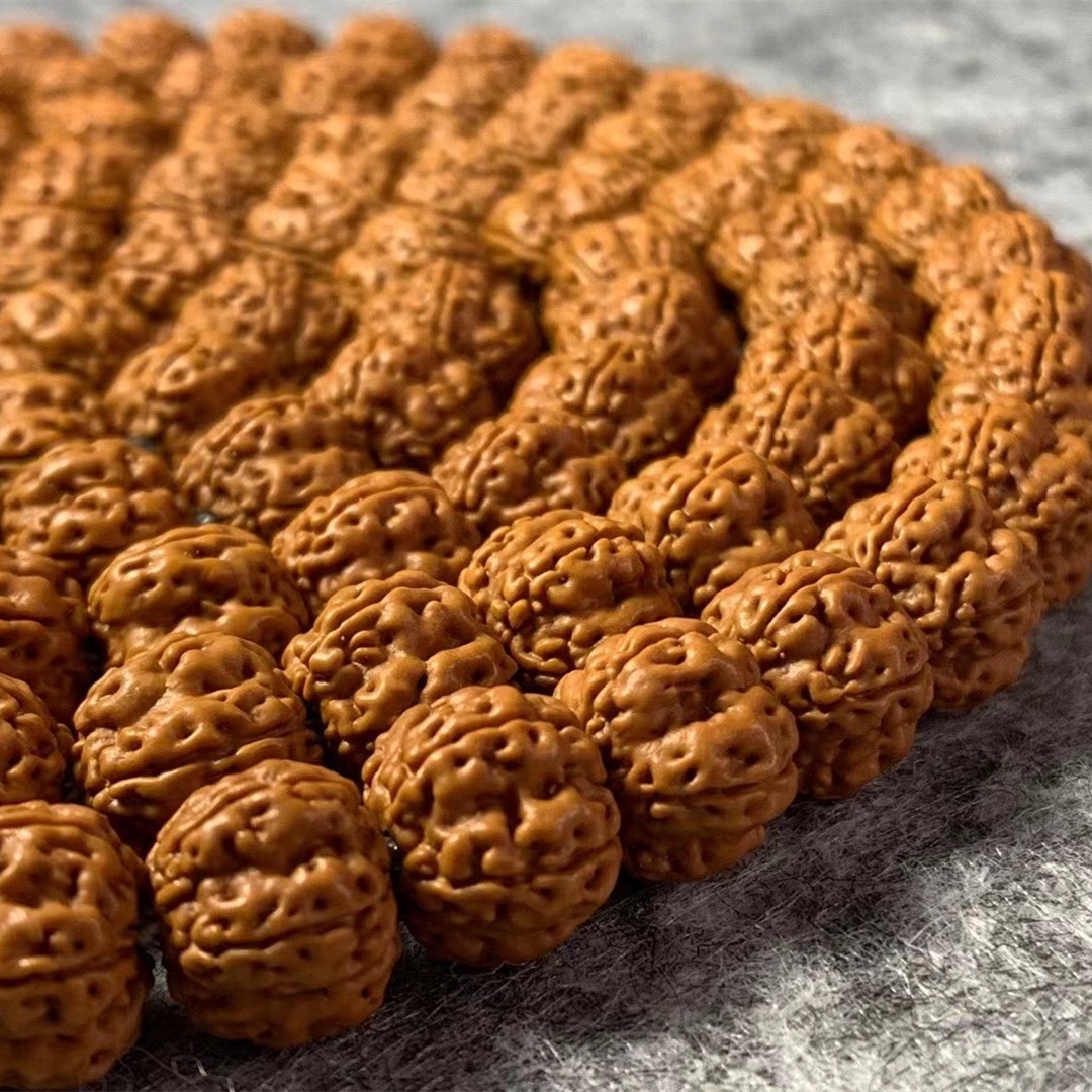 【老树梅花花王】108*15mm小金刚菩提手串颗颗大梅花桩经典脖挂