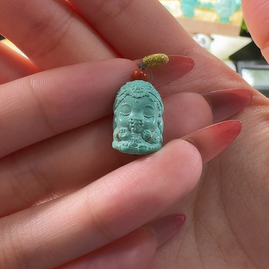 绿松石未镶嵌吊坠(不含链)