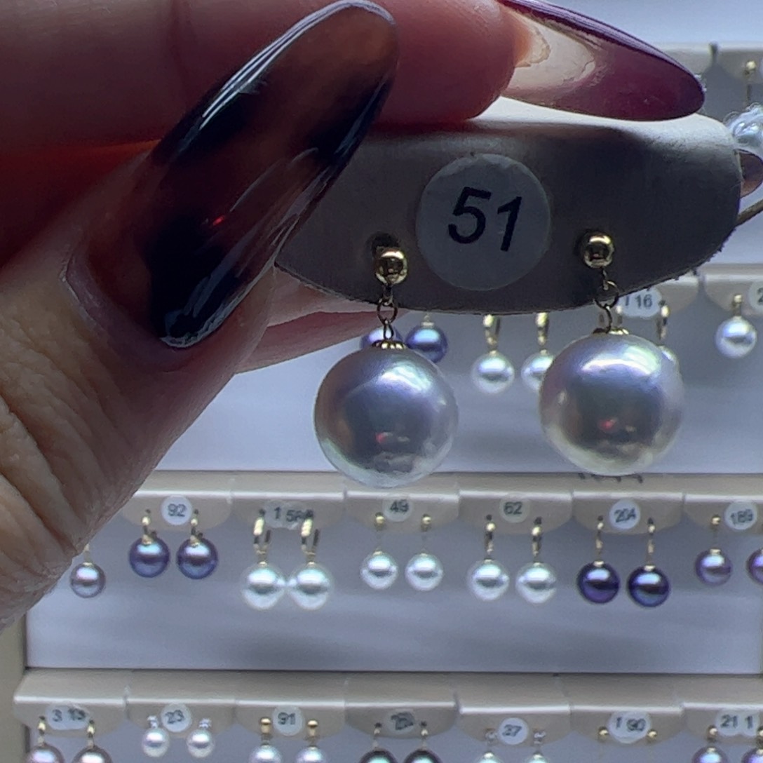 淡水珍珠耳饰18K金镶嵌