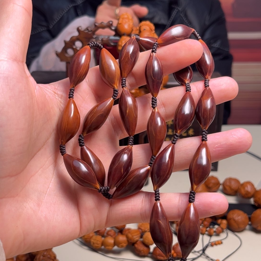 橄榄核吊坠1.1紫素脖挂23颗