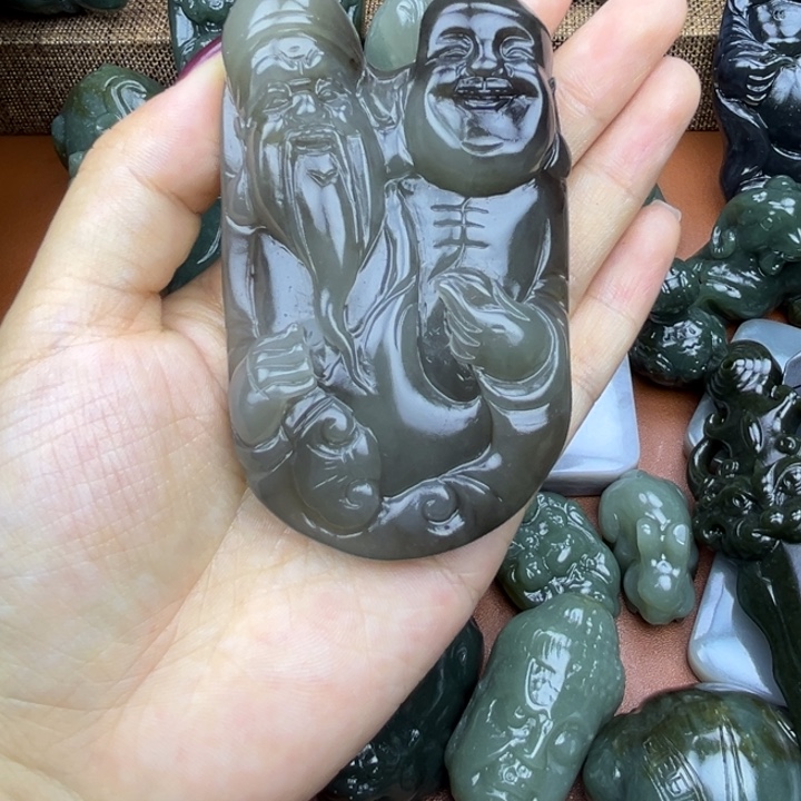 和田玉未镶嵌挂件