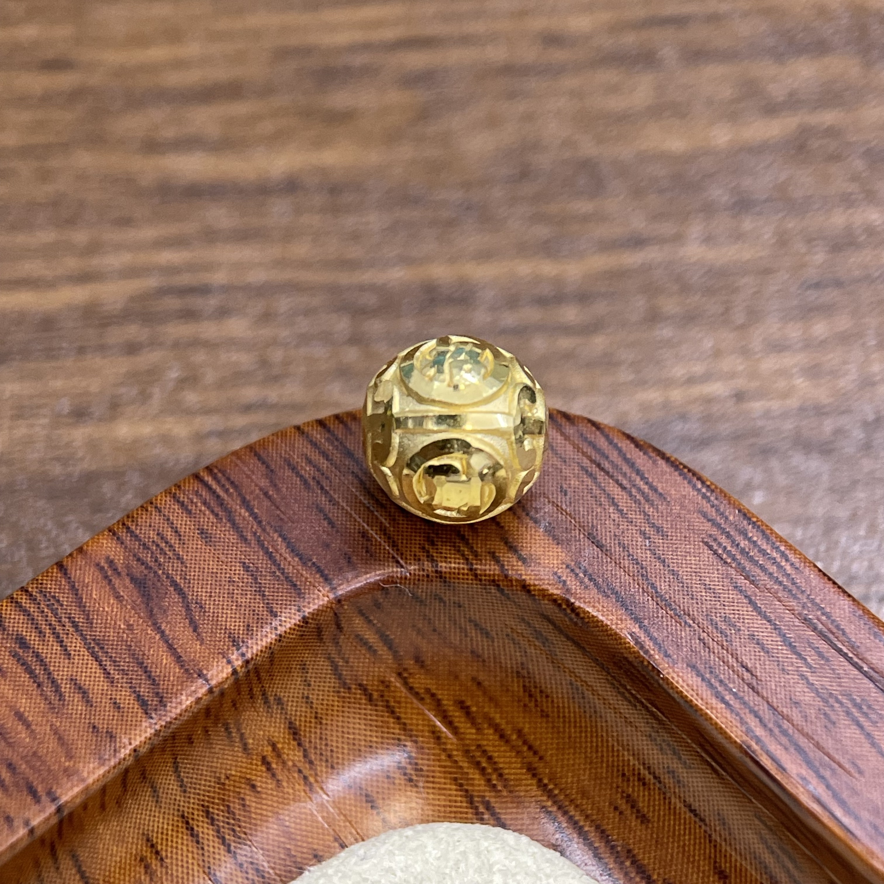 辉通黄金足金999-8mm招财纳福转运珠DP2445-0640