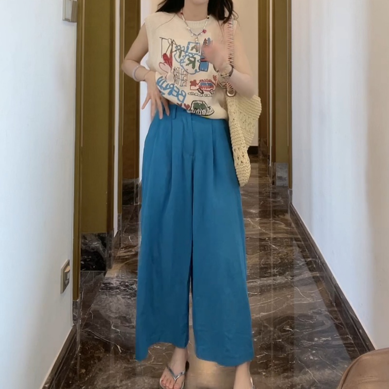 2025夏季时尚百搭慵懒风多巴胺夏季休闲裤LK2504443