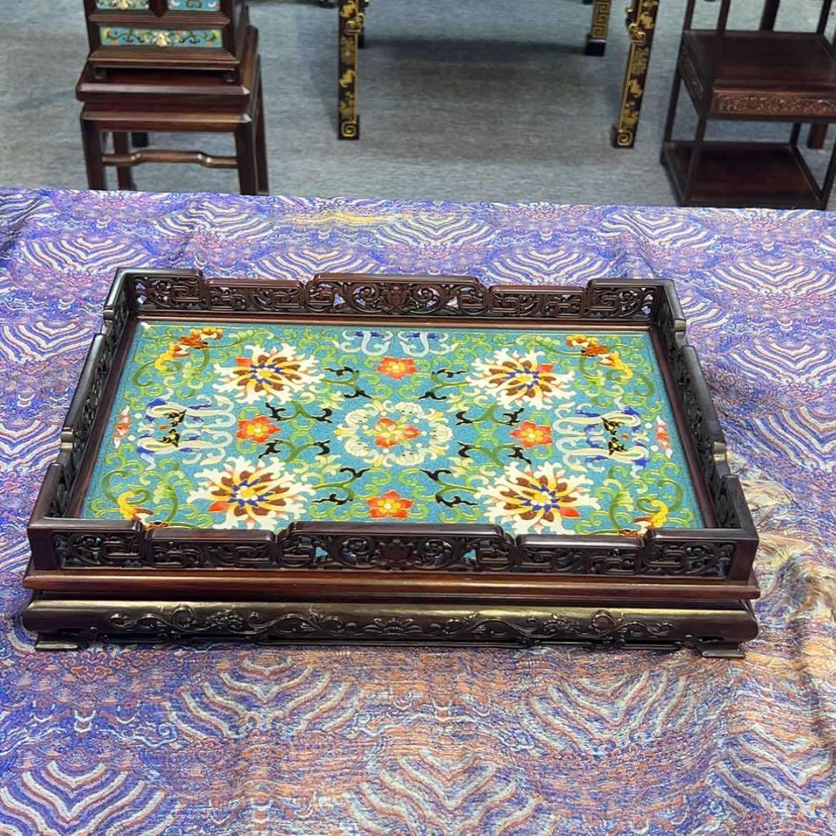 【闪购商品】红酸枝木类成套家具茶盘