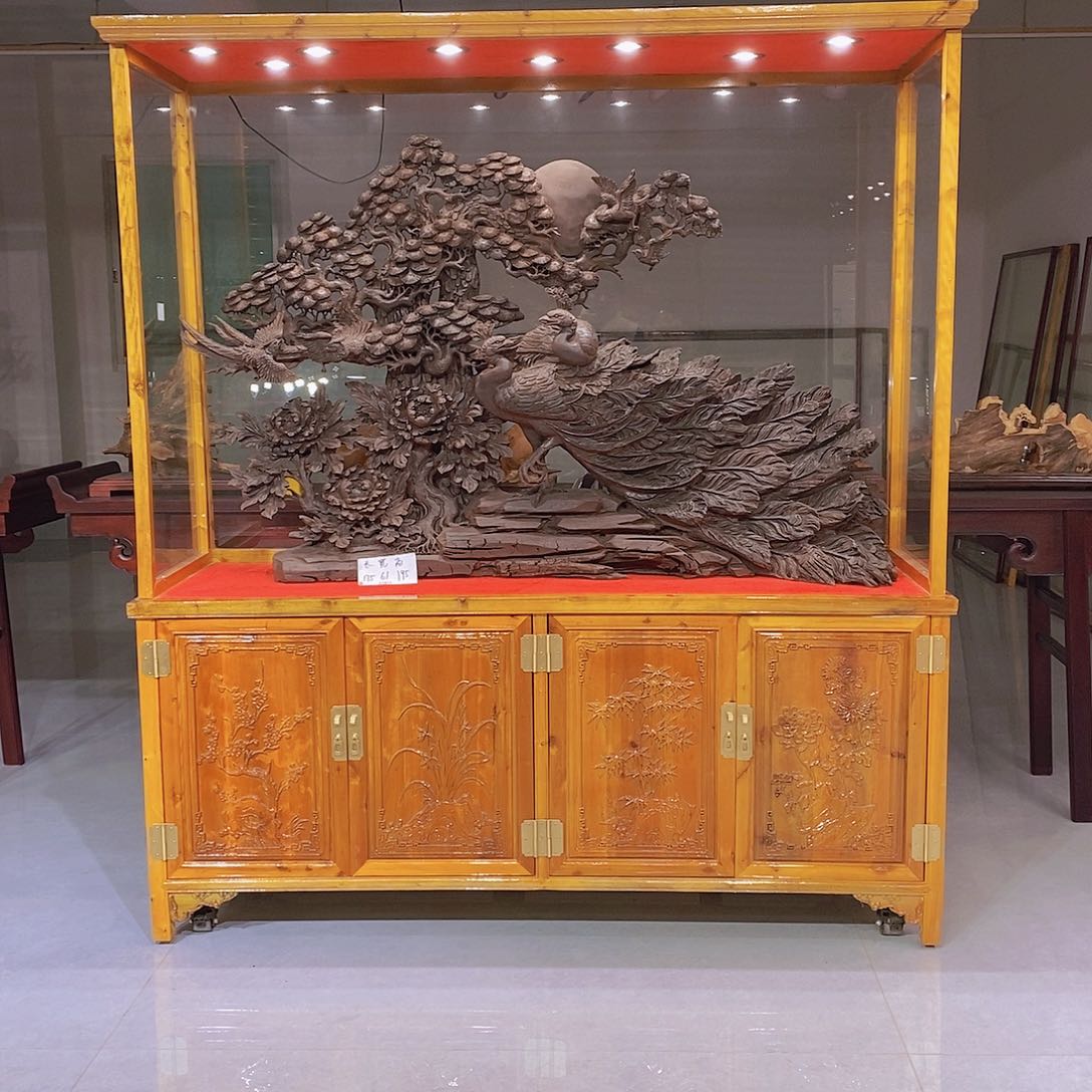 金丝楠Q***奶阴沉乌木摆件配金丝楠柜子