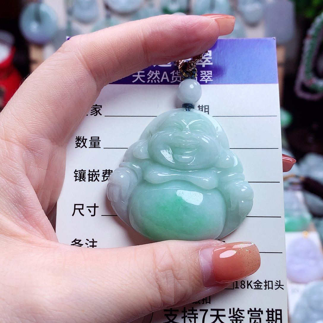 颈饰未镶嵌翡翠佛公03