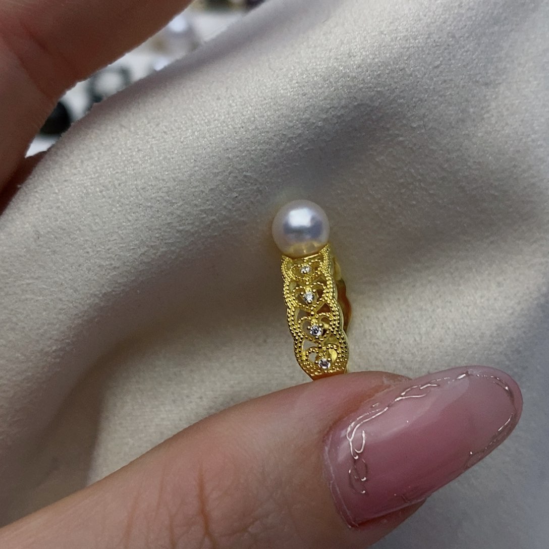 【闪购商品】海水珍珠戒指银S925镶嵌46