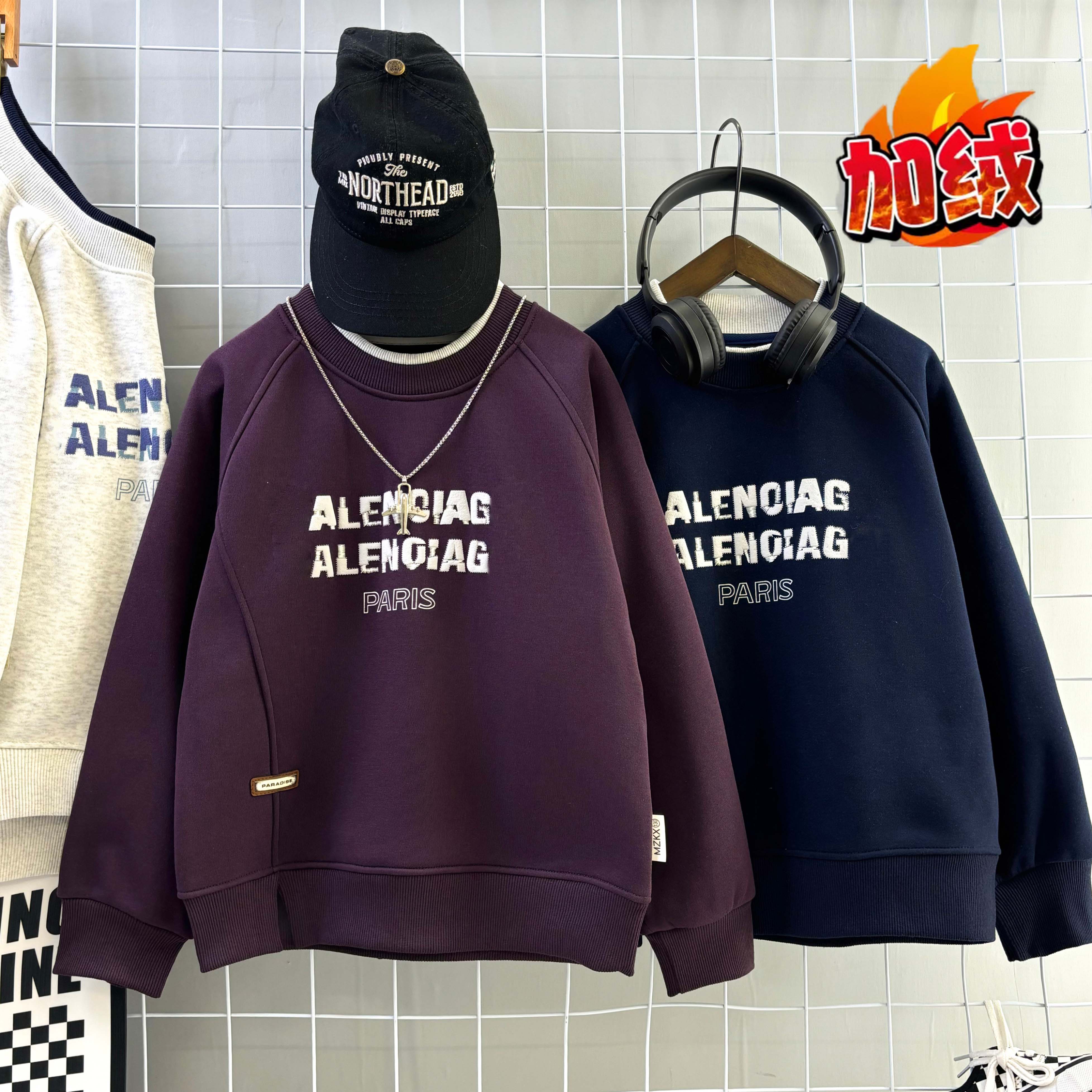 男童加绒卫衣秋冬新款帅气百搭韩版上衣