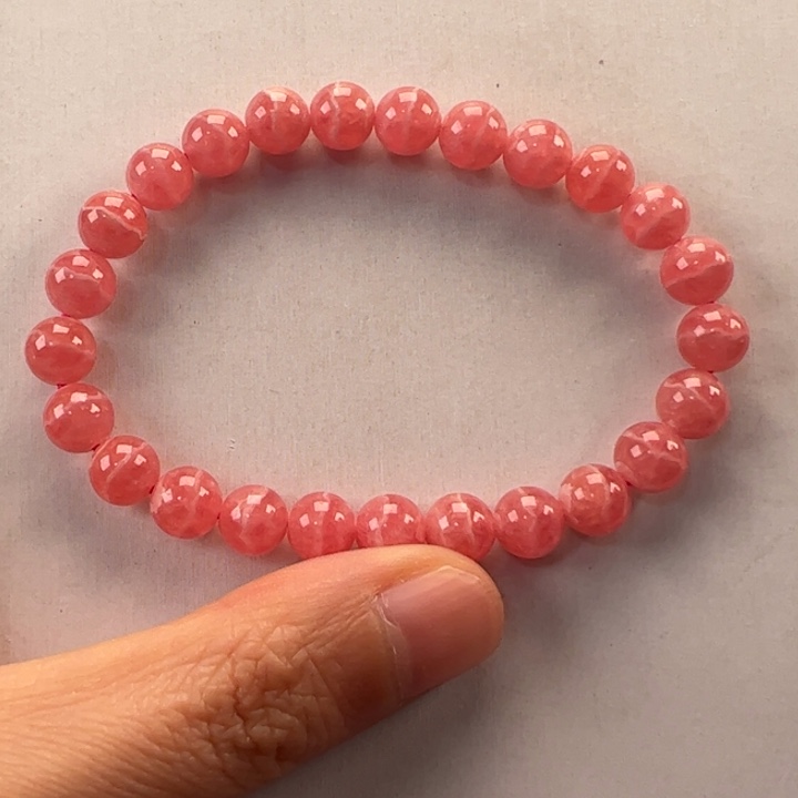 菱锰矿（红纹石）手串未镶嵌