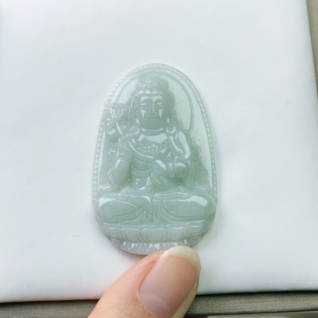 翡翠颈饰未镶嵌木**ヽ大shi至菩萨
